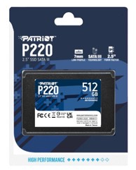 PATROIT SSD disk P220, 2.5", 512 GB, SATA III
